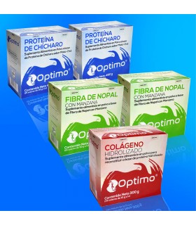 Paquete 10 #QuedateEnCasa - 2 Cajas de Proteína, 2 Cajas de Fibra y 1 Caja de Colágeno