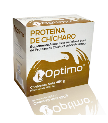 Proteína de Chícharo sabor avellana - caja de 450g - reverso