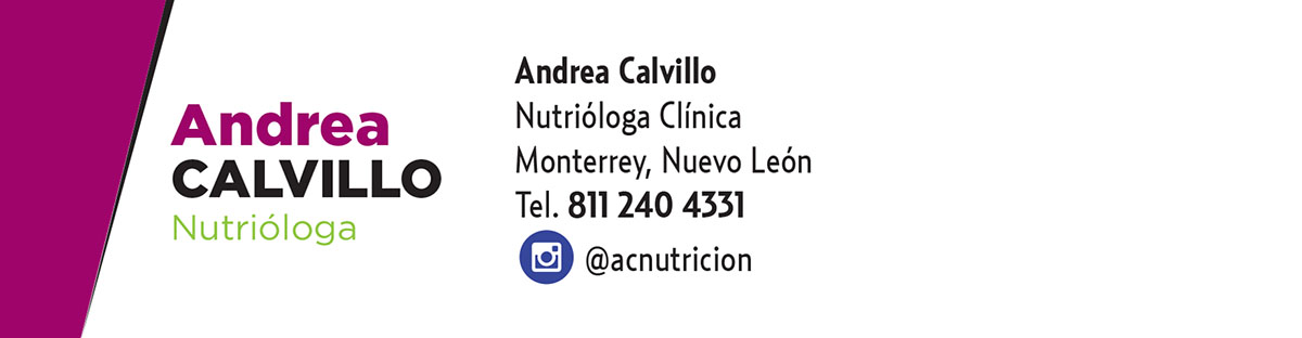 Nutrióloga Andrea Calvillo